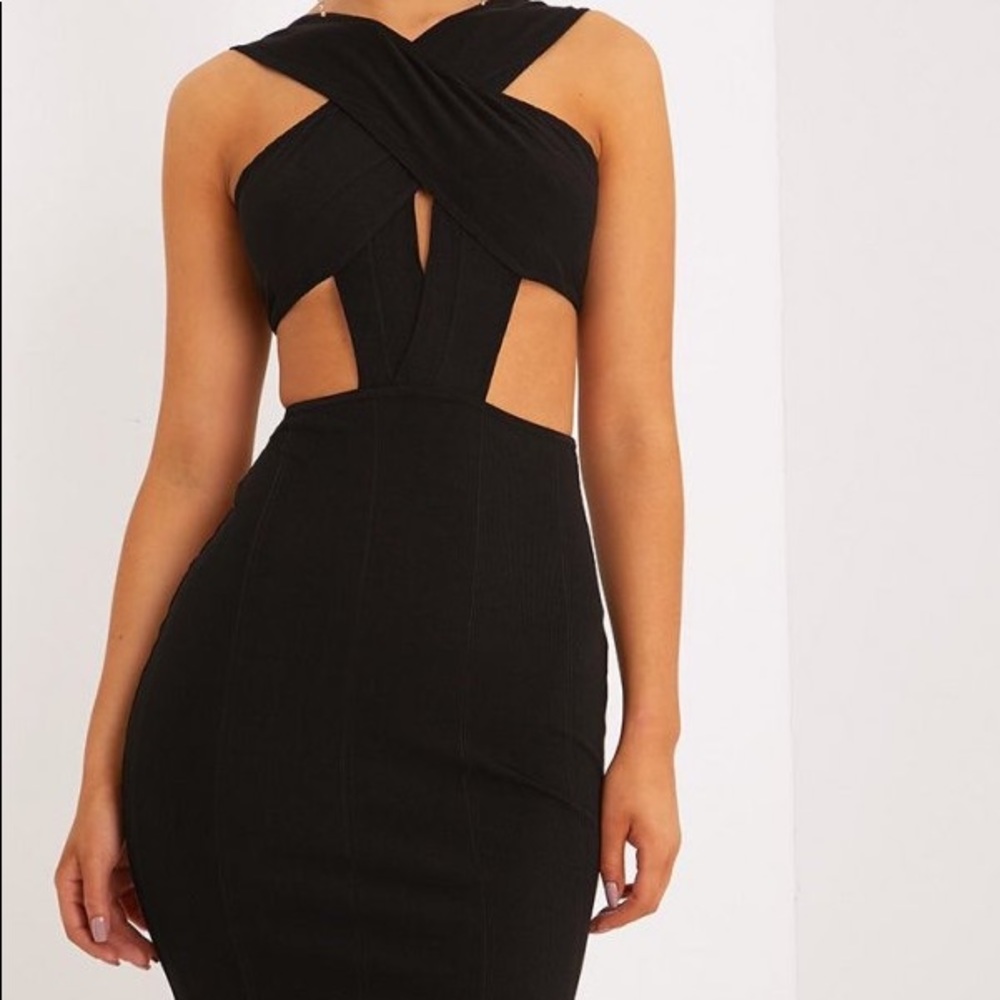 Bandage cross front dress-size small.